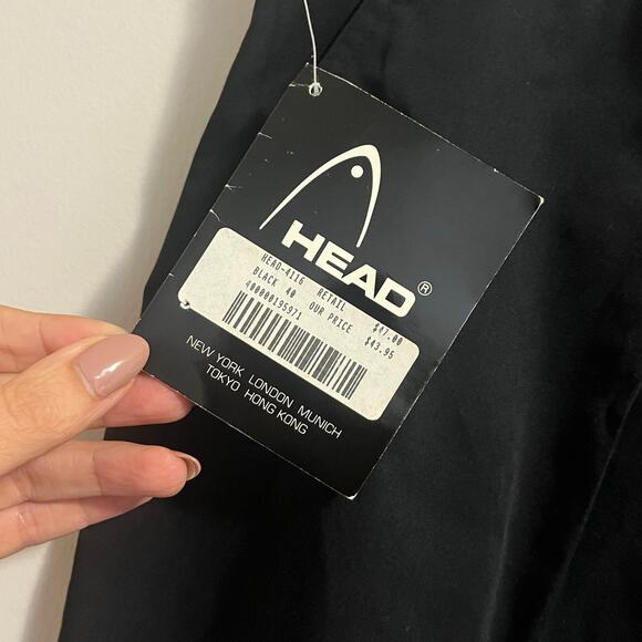 Vintage Deadstock HEAD Tennis Short Shorts 80s 90s Mens 5" Inseam w/Pleats Black - Picture 8 of 9